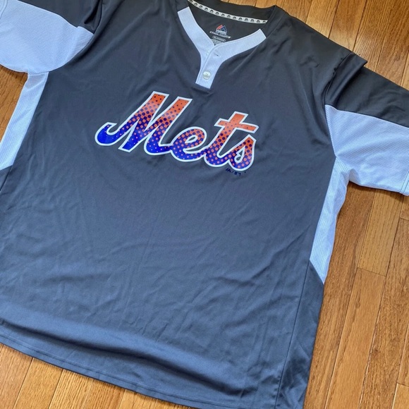 Majestic CoolBase New York Mets Jersey Green 2XL - Picture 2 of 6
